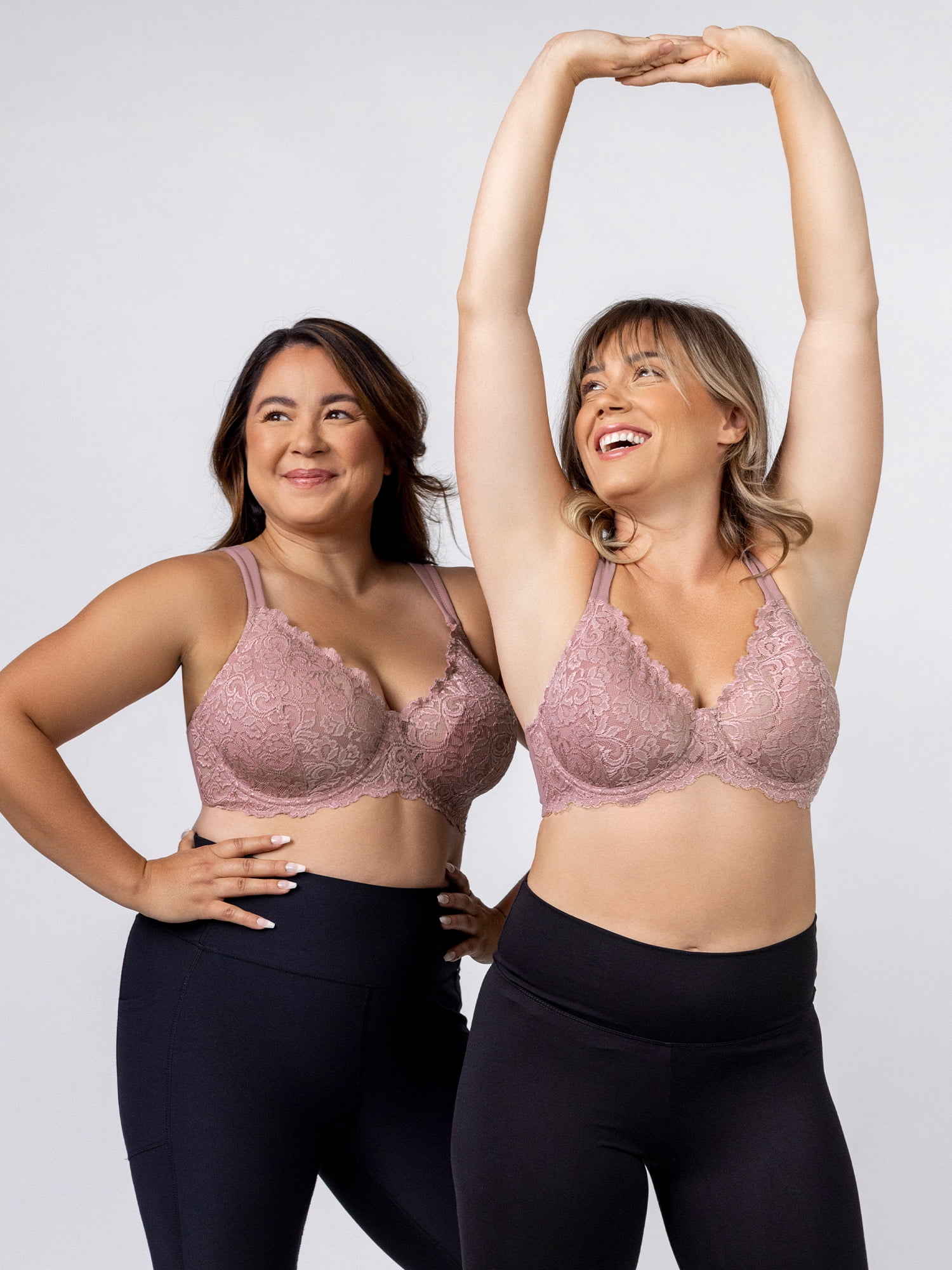 Leading Lady, The Ava, Lace Bra, Underwire Lightly Padded Cups, Smoothing Sides, Adjustable, Padded Straps, Lift and Shape (Women's & Women's Plus)