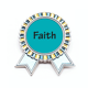 thumbnail image 1 of Fe palabra cita inspiradora refranes Insignia broche Medalla ganadora, 1 of 3