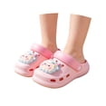 thumbnail image 2 of Toddler Kids Cute Cartoon Animal Clogs with Adjustable Heel Strap Closed Toe Slide Sandals, Summer Lightweight Slippers for Boys Girls Indoor Outdoor Pink 3.5-4 Years, 2 of 6