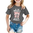 thumbnail image 4 of Summer Tops Cute Animal Prints T Shirt for Kids Girls Summer Crewneck Short Sleeve Casual Top Baby Girl Summer Clothes Grey 3 Years-4 Years, 4 of 4