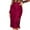 Hot Pink, variant on Inleife Sequin Fashion Woman Solid Color Zipper Skirt Package Hip Skirt Black L