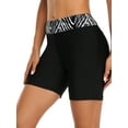 thumbnail image 1 of Women's Board Short High Waist Stretchy Swimsuit Bottom Swim Trunk, 1 of 6