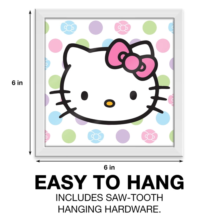 Silver Buffalo Hello Kitty Pose Name Multi Dots Gel Coat 6