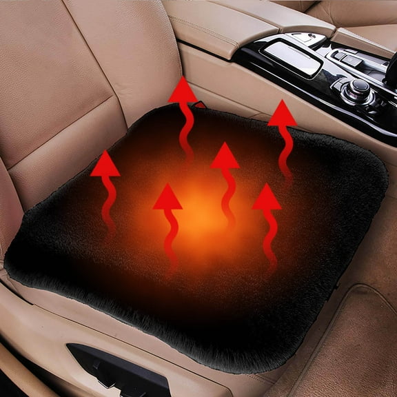 Thickened Plush Car Seat Cushion Set, Winter Fuzzy Plush Fluffy Car Seat Warmer Covers, Soft Fluffy Protector Warm Faux Rabbit Fur Non-Slip Front and Back Seat Covers