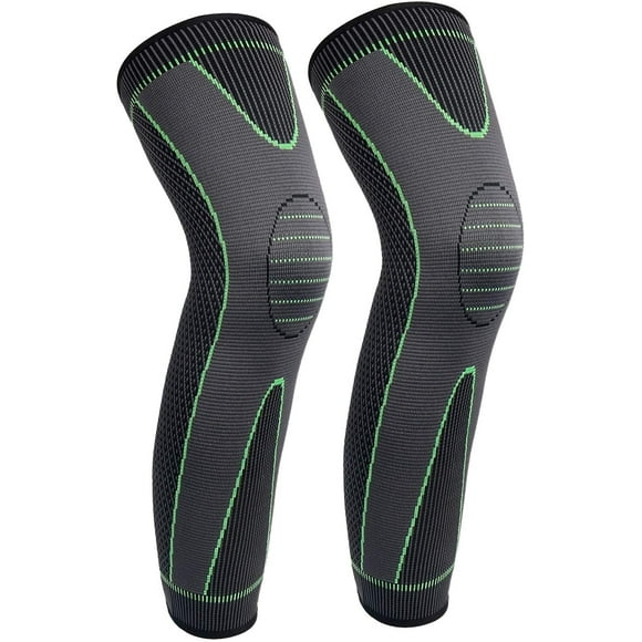 Full Leg Sleeves Long Compression Leg Sleeve Knee Sleeves Protect Leg, for Man Women Basketball, Arthritis Cycling Sport Football, Reduce Varicose Veins and Swelling of Legs(Pair)