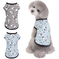 thumbnail image 3 of Ropa de verano para perros, camiseta para cachorros, chaleco bonito para perros pequeños, chaleco con estampado de oso y gato, camiseta suave para perros, ropa para perros, azul, 3 of 4