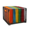 thumbnail image 2 of Samstar Hanging File Folder Box, Mesh Metal File Organizer Box Hanging File Crate Folder Holder Storage Box, Letter Size, Black., 2 of 10