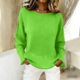 thumbnail image 2 of Crochet Top, Yigetop Women's Mesh Long Sleeve Tops Boat Neck See Through Sweater Crochet Knit Tops Sheer Tops for Women Green M, 2 of 5