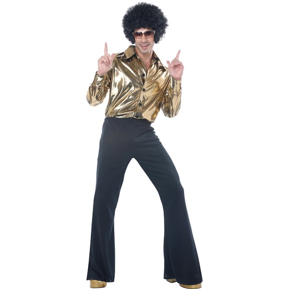 70s Golden Disco King Men's Costume Plus Sized 48-52