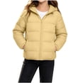 thumbnail image 2 of SGFCWSX Girls Puffer Jacket Hooded Winter Warm Lightweight Quilted Zip Up Coat Padded Outerwear with Pockets Yellow Size 3T, 2 of 8