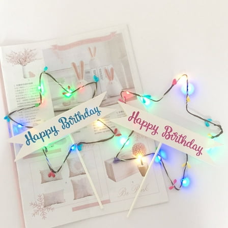 Minkissy Cake Toppers Paper Five-pointed Star Topper for Wedding 1Pcs