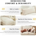 thumbnail image 3 of Modular Loveseat Sectional Sofa, 83.4" Comfy Cloud Couch, 2 Deep Seat Sofa Couch with 2 Pillows & Washable Covers, Modern Upholstered Chenille Small Couches for Living Room, Bedroom, Beige, 3 of 9