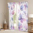 thumbnail image 3 of Manfei Flying Animal Butterfly Blackout Curtains Set of 2 (52x84 Each),Splashing Ink Artwork Window Curtains,Gradient Pink Purple Curtains and Drapes For Teens,Microfiber Bedroom Decor, 3 of 6