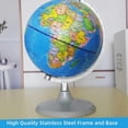thumbnail image 3 of 8 Inch Illuminated World Globe 2-in-1 LED Earth Globe Constellation Globe for Educational Geographic Learning Home Office Decor, 3 of 4
