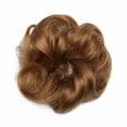 thumbnail image 3 of Benehair Messy Bun 100% Human Hair Pieces Extensions Scrunchies Updo Chignons Remy Hair Elastic Band Wavy Curly Soft Browm US, 3 of 9