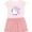 Pink With Stripes, variant on Inktastic Big Sis unicorn Girls Toddler Dress