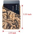 thumbnail image 3 of Phone Card Holder Wallet Sticky Phone Wallet Really Wood with Flower Pattern Wallet Credit Card Holder Wood Pocket Pouch Sleeve Ultra-Thin Slim Sticky Wallet for Back of Phone Case Black, 3 of 6
