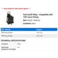 thumbnail image 2 of Fuel Cutoff Relay - Compatible with 1987 Isuzu Pickup, 2 of 2