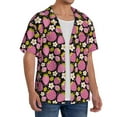 thumbnail image 2 of Goofa Strawberry Printed Men's Casual Short-sleeved Shirt,Lightweight Breathable Button-down,Summer Casual men's top,Versatile Fashion shirt-X-Large, 2 of 7
