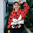 thumbnail image 2 of Uorisanigo Girls Half Zipper Sweatshirts Oversized Funny Ladybug Long Sleeve Pullover Top Drop Shoulder Cropped Pullover Hoodies for Teen Girl Fashion Fall Winter Clothing, 2 of 7