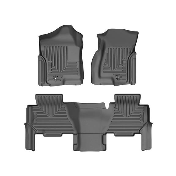 Husky Liners 93581 Weatherbeater Floor Mats Fit 2000-2006 Escalade ESV/Suburban/Yukon XL 1500/2500 Front/2nd Row Liners 3pc Black