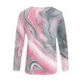 thumbnail image 5 of EchfiProm Womens Half Zip Tops Long Sleeve Winter Pullover Pink Graphic V-Neck T-Shirt for Womens, 5 of 5