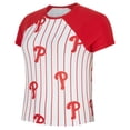 thumbnail image 2 of Women's-Concepts Sport  White Philadelphia Phillies Outbound Pinstripe Raglan Top, 2 of 3