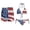 Art American Flag, variant on Camo Hunting Dry Leaf Print Matching Swimsuit for Couples Women Two Piece Bikini Set Mens Swim Trunks Board Shorts Comfort Summer Beach Matchable Bathing Suit Hawaii Beachwear