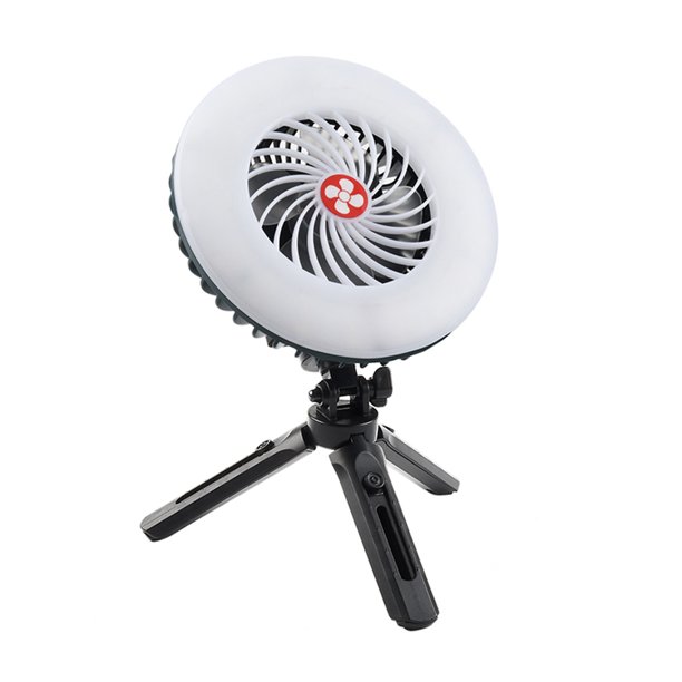 Lámpara portátil Ventilador portátil para acampar con trípode plegable Linterna LED Mini ventilador TOMSHOO Lámpara portátil