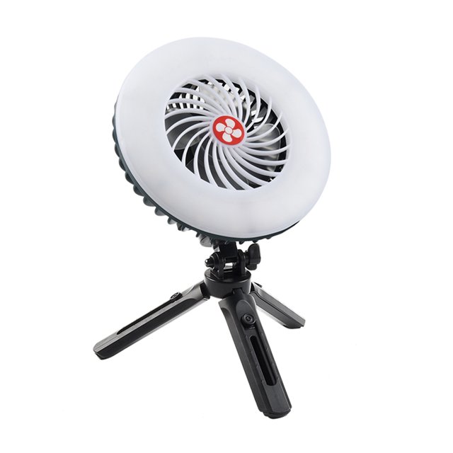 Lámpara portátil Ventilador portátil para acampar con trípode plegable Linterna LED Mini ventilador TOMSHOO Lámpara portátil