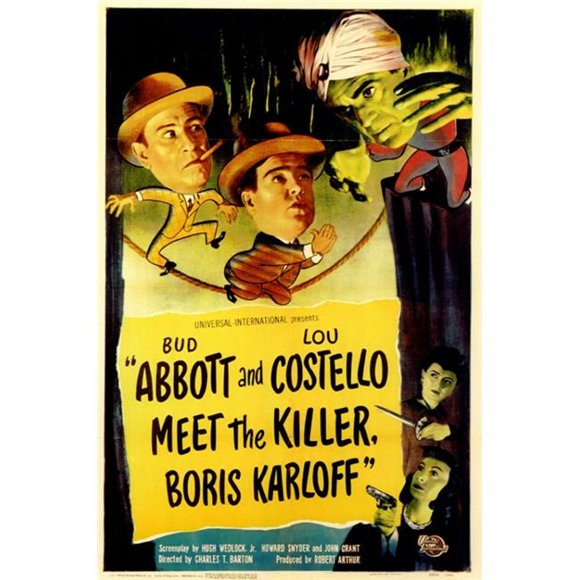 Pop Culture Graphics MOVCC5878 Abbott & Costello Meet the Killer B.Karloff Movie Poster, 11 x 17
