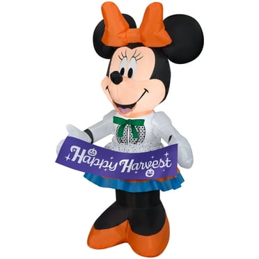Gemmy Airblown Harvest Minnie Mouse Disney, 3.5 ft Tall, Multicolored