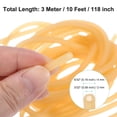 thumbnail image 3 of 3 Meter Length Natural Latex Rubber Tubing, 2x4mm(IDxOD) Rubber Tube Hose, Yellow, 3 of 7