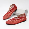 thumbnail image 2 of Women's Comfort Flats - Breathable Netting Dress Shoes with Adjustable Strap, Office & Casual Wear, 2 of 12