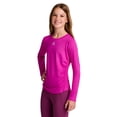 thumbnail image 3 of Reebok Girl's Legacy Side Ruched Long Sleeve Performance Top, Sizes 4-18, 3 of 8