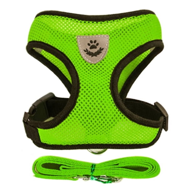 Typpkmm Dogs Puppy Harness Collar with Dog Adjustable Vest Walking Lead