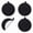 Black, variant on Round Quilted Pot Holders Set, Heat Resistant Cotton Hot Pads with Hanging Loops for Kitchen Cooking Baking, 4 Pack