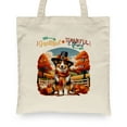 thumbnail image 2 of Thanksgiving Miniature American Shepherd Pilgrim Grateful, Thankful, Blessed Fall Welcome Canvas Tote Bag MAS Dog Lover Gifts Reusable Shopping Grocery Bag - 00021, 2 of 5