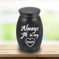 thumbnail image 5 of Black Alloy Pet Urns Pets Dog Cat Birds Mouse Cremation Ashes Urn Keepsake Casket Columbarium Pets Memorials Mini Size H03, 5 of 5