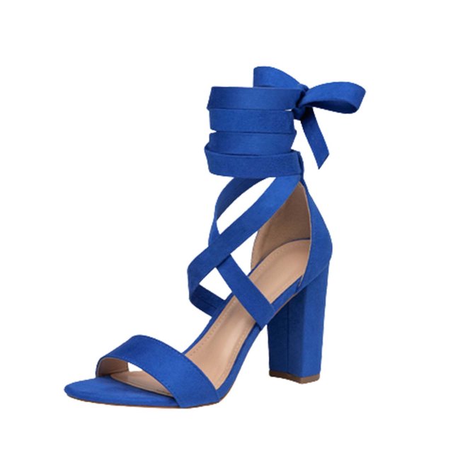 Amzcrzy Zapatos de mujer,Zapatos de mujer,Zapatillas de mujer, Sandalias de punta abierta para mujer, de moda, de color liso, informales, cómodas, de tacón alto y grueso, con cordones. Sandalias Muje