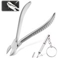 thumbnail image 1 of LEONTOOL Stainless Steel Screw Cutter for Glass, Spring Loaded Eyeglass Cutting Pliers 5.6 Inches Ultra Sharp Wire Cutters Flush Cut Plier Optical Eye Glasses Repair Kit with 3-in-1 Mini Screwdriver, 1 of 7