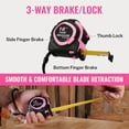 thumbnail image 3 of Tape Measure WORKPRO 16ft/5m w/ Fractions, Magnetic Hook Pink, 3 of 9
