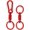 Red, variant on Keychain Clips with O Rings, Quick Release Key Chain Rings Spring Double Ring Holder