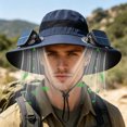 thumbnail image 4 of Kugisaki Sun Hat with Fans Solar Power Fan Wide Brim Sun Hat Fishing Essentials for Hiking Beach Summer Outdoor, 4 of 7