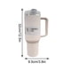 thumbnail image 3 of Stanley Quencher H2.0 Taza de coche con aislamiento al vacío y asa de acero inoxidable 304 Taza con pajita Taza de hielo para agua, té helado o café 40oz, 3 of 8