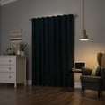 thumbnail image 2 of Sun Zero Cyrus 1-Piece  Thermal 100% Blackout  Back Tab/Rod Pocket Curtain Panel, Teal, 40”W x 84"L, 2 of 8