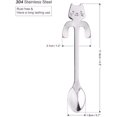 thumbnail image 2 of Precioso y lindo gato, cuchara de café, cuchara de té, acero inoxidable, 4 piezas, 2 of 4