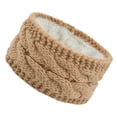 thumbnail image 1 of Diadema de lana tejida con terciopelo de estilo europeo y americano, accesorios para el cabello cálidos y abigarrados, protección para las orejas con giro para otoño e invierno, 1 of 6