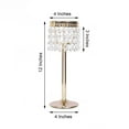 thumbnail image 4 of BalsaCircle 12" Faux Crystal Candle Holder Wedding Centerpiece Gold, 4 of 7