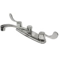 thumbnail image 1 of Kingston Brass Kb291 Twin Blade Handles 8 Inch Kitchen Faucet - Polished Chrome Finish, 1 of 1